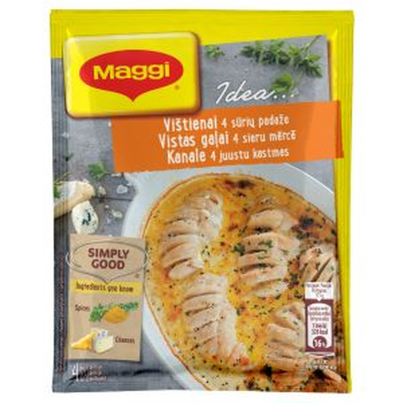 Idea kanale nelja juustu kastmes, MAGGI, 32 g