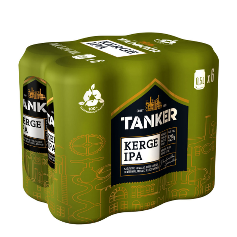 Õlu Tanker Kerge IPA 5,2%vol 0,5l 6-pakk