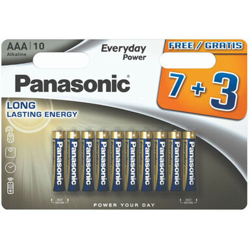 PANASONIC Everyday Power Patarei LR03EPS/10BW 7+3tk