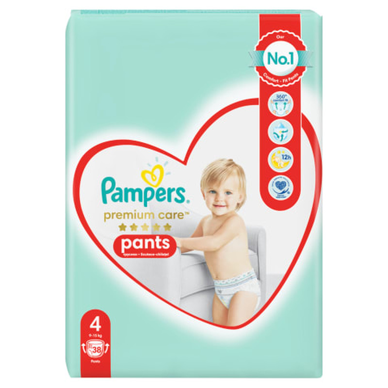 Püksmähkmed Premium Care, Value Pack S4, PAMPERS, 9-15 kg/ 38 tk