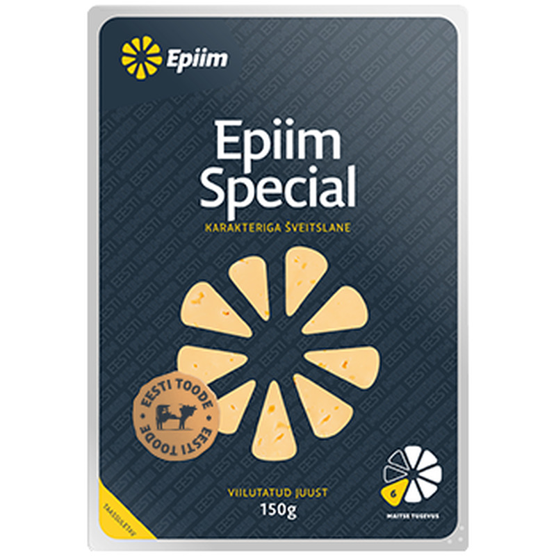 Juust special viilutatud laktoosivaba, E-PIIM, 150 g