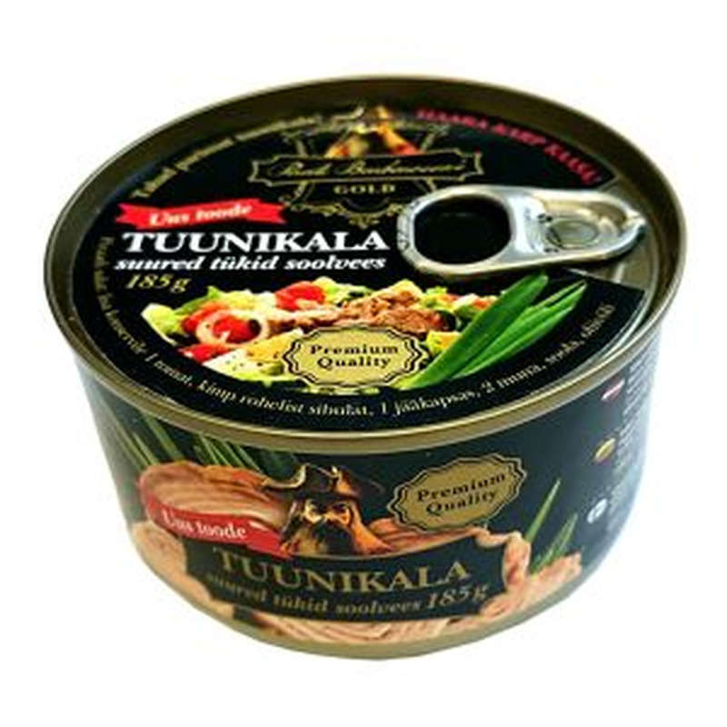 Tuunikala suured tükid soolvees, PIRATE BARBAROSSA'S GOLD, 185 g