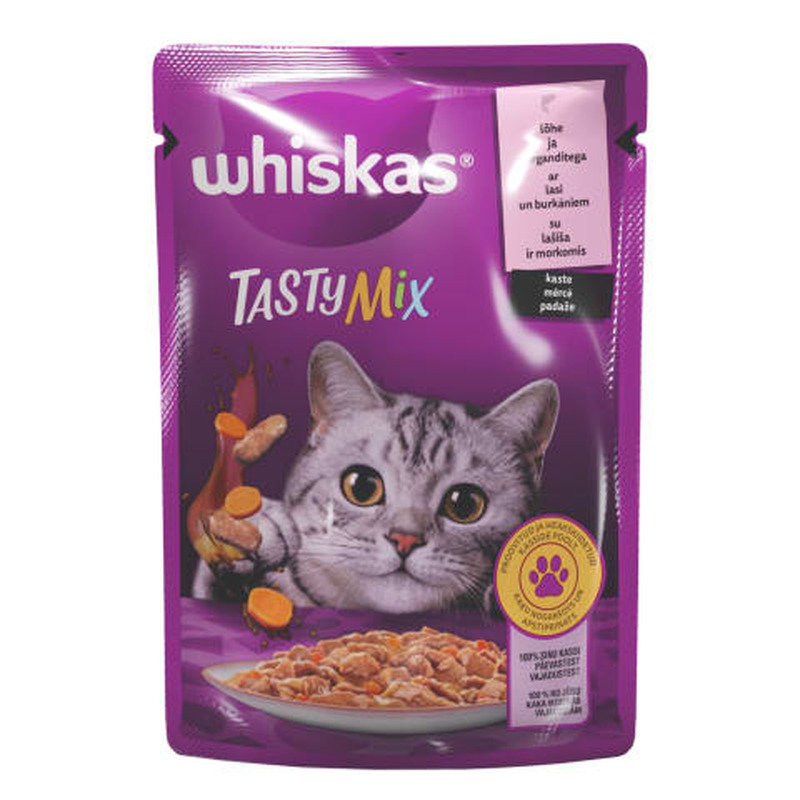 Kiisueine Whiskas lõhe&porgandiga 85g