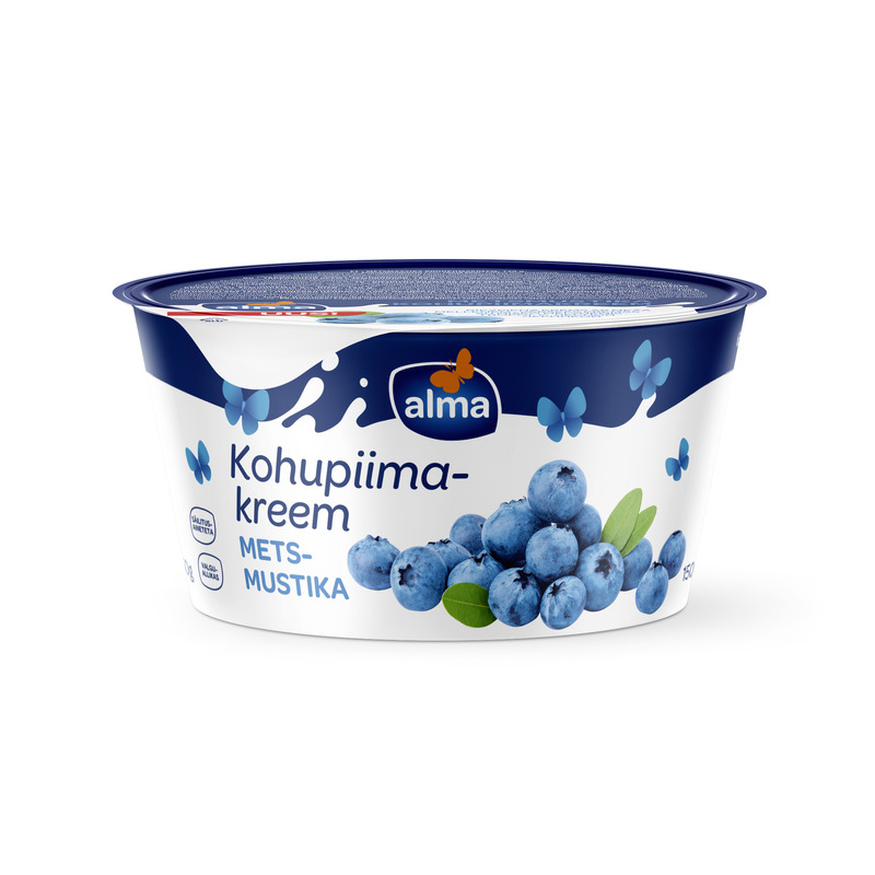 Kohupiimakreem metsmustika, VALIO ALMA, 150 g