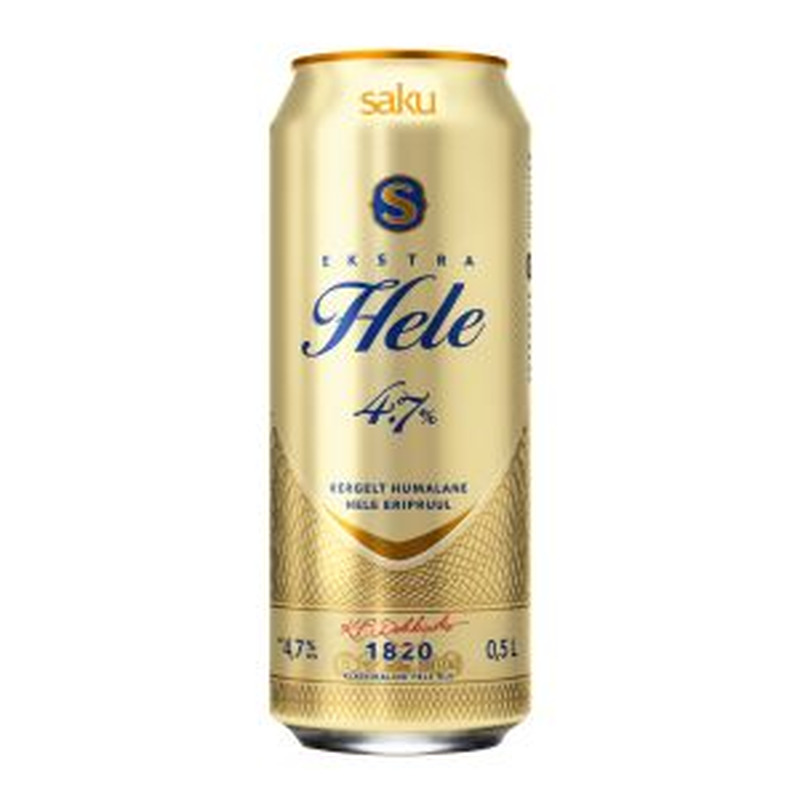 Saku Ekstra Hele hele õlu 4.7% vol 0.5L