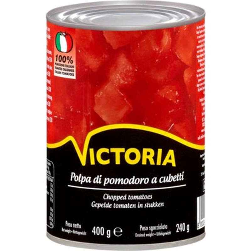 VICTORIA Tükeldatud tomatid 400g (plekkpurk)