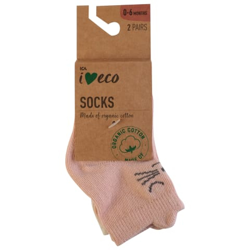 Beebi sokid I Love Eco 2 paari 0-6m