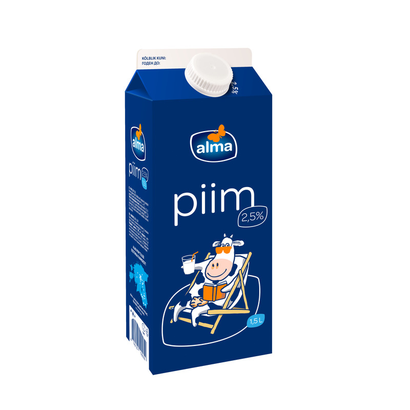 Piim 2,5%, VALIO ALMA, 1,5 L