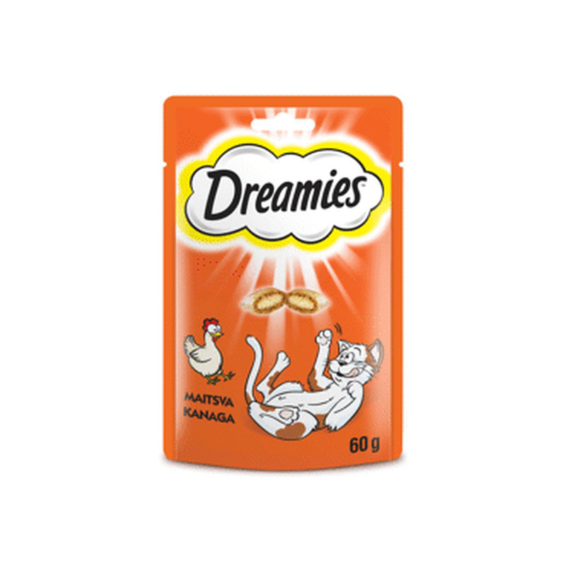 Suupiste kassidele DREAMIES kanalih.60g