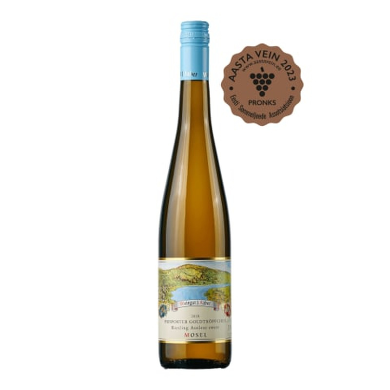 Kaitstud päritolunimetusega vein Faber Riesling Auslese 8,5%vol 0,75l