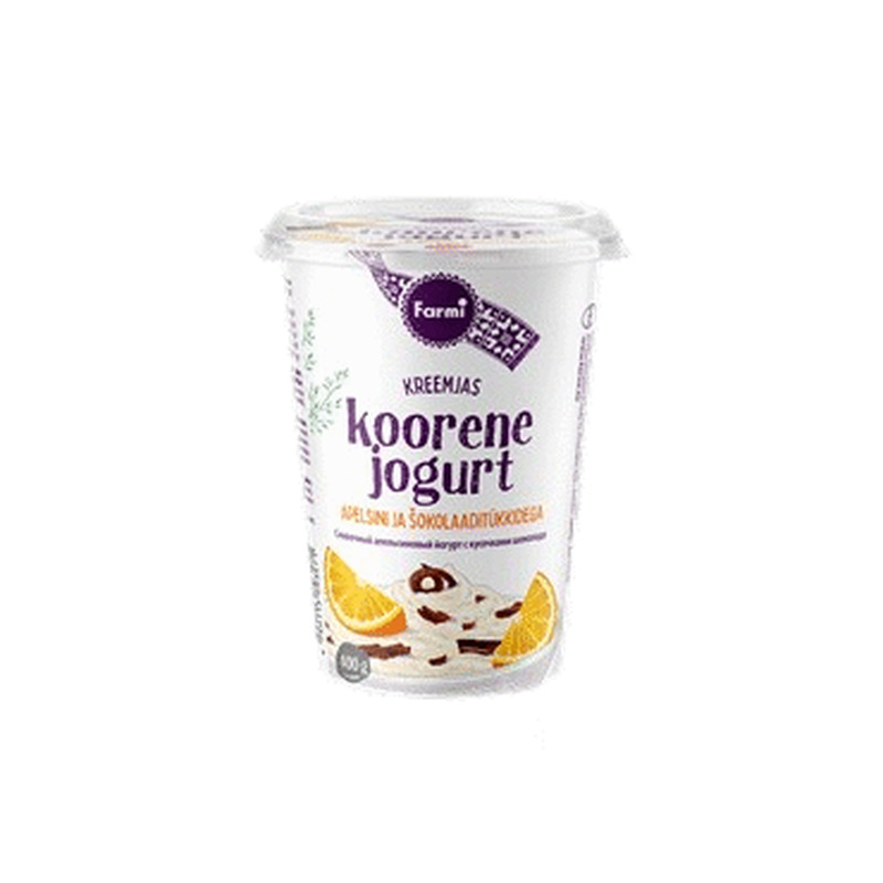 Koorene jogurt FARMI apelsin&šok., 400g