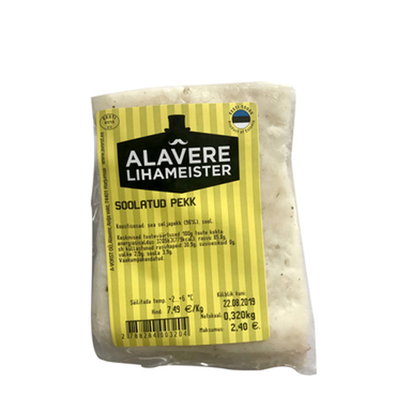 ALAVERE Soolatud pekk kg (ca 350g)