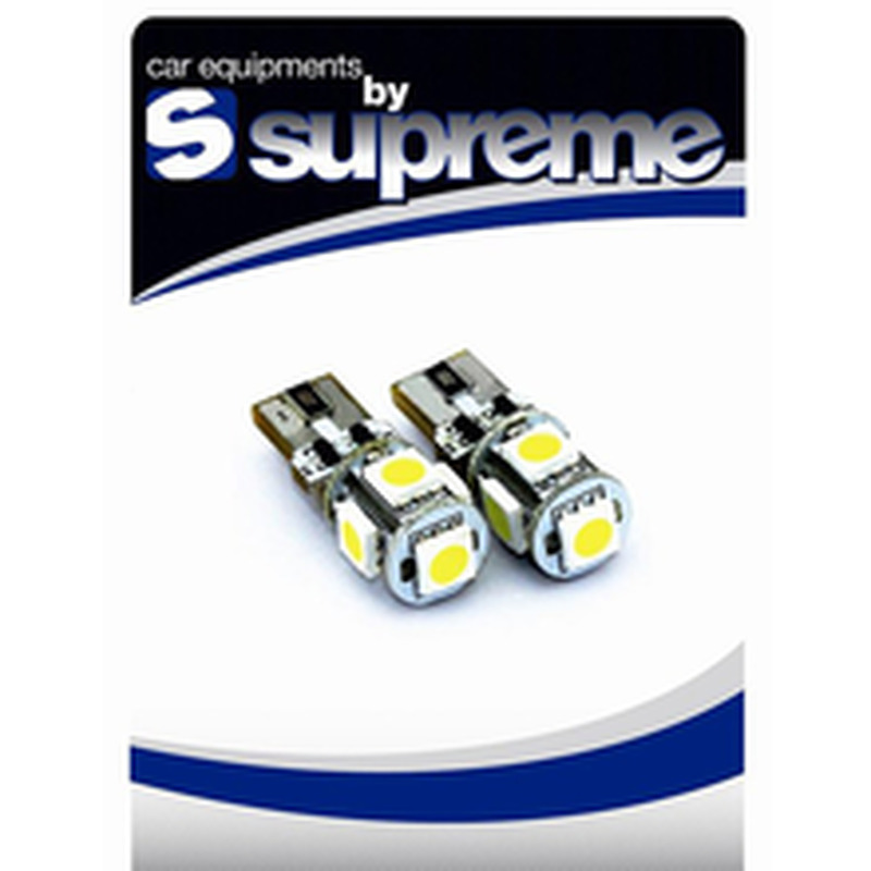 Autolamp T10 5 LED valge 2 tk