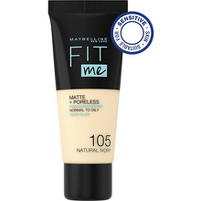 Jumestuskreem Fit Me Matte+Poreless 105 Ivory, MAYBELLINE