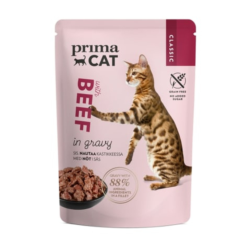 Kassieine PrimaCat veiseliha kastmes 85g