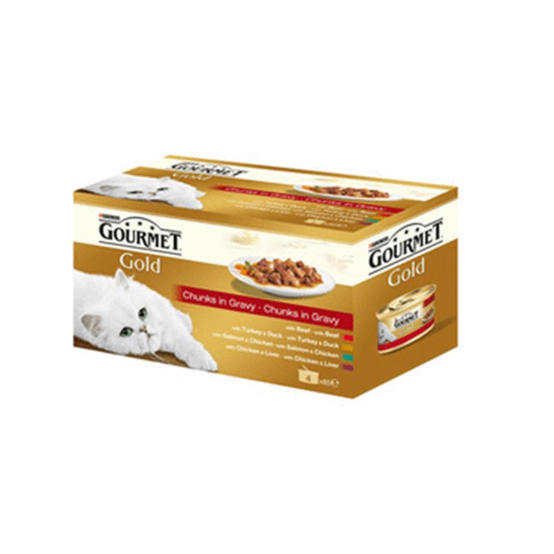 Kassikonserv Gourmet Gold, PURINA, 4 x 85 g