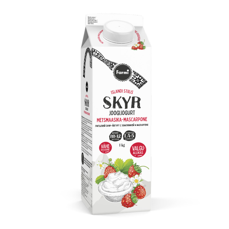 AB-Skyr joogijogurt metsmaasika-mascarpone, FARMI, 1 kg