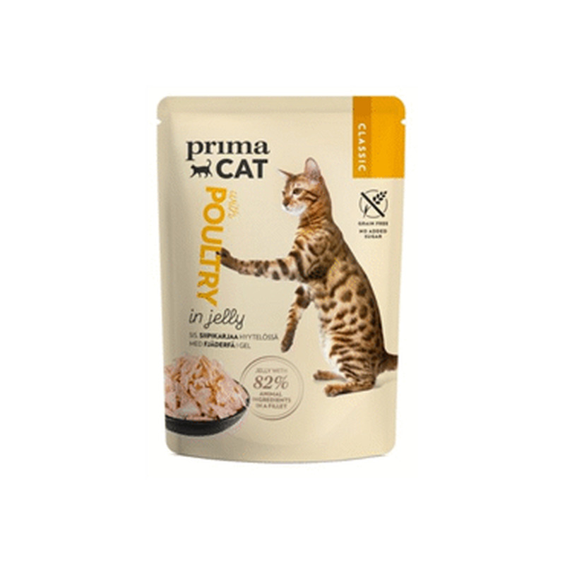 Kiisueine PRIMACAT linnuliha zelees 85g